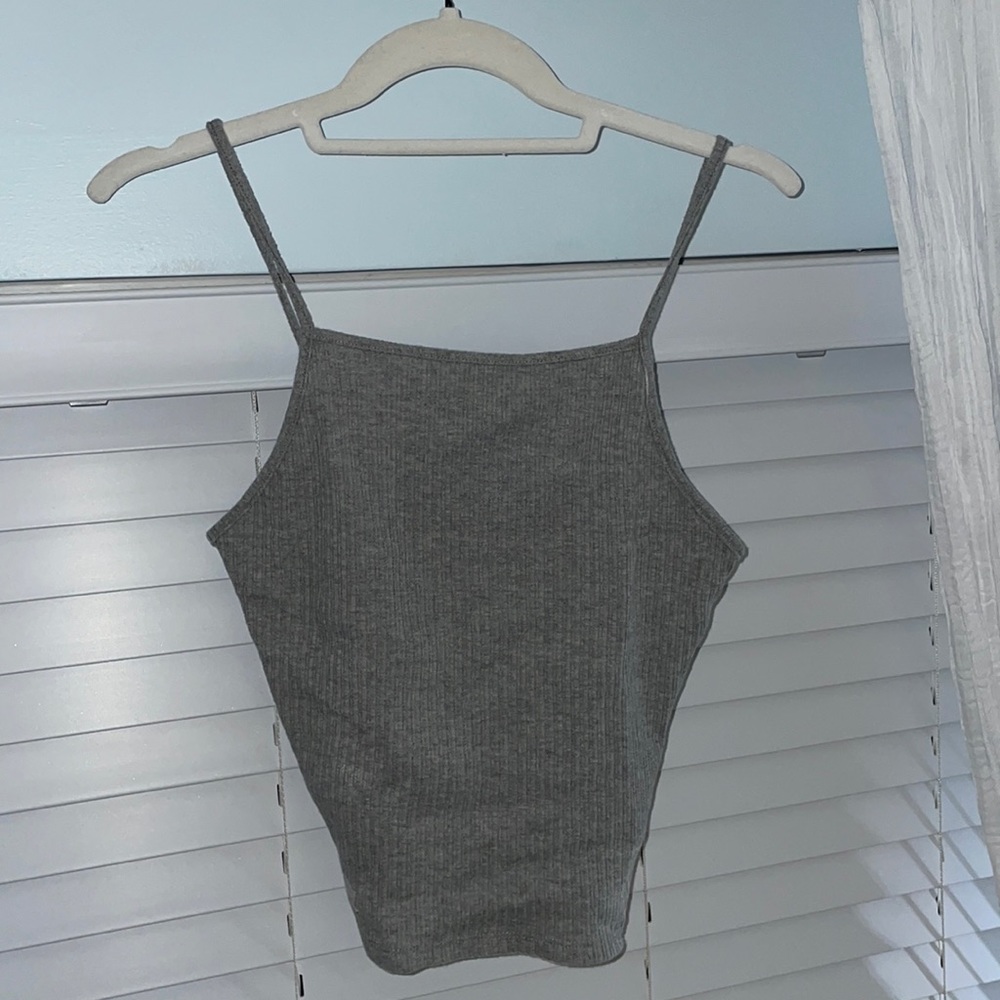 American Eagle gray crop top, size S.